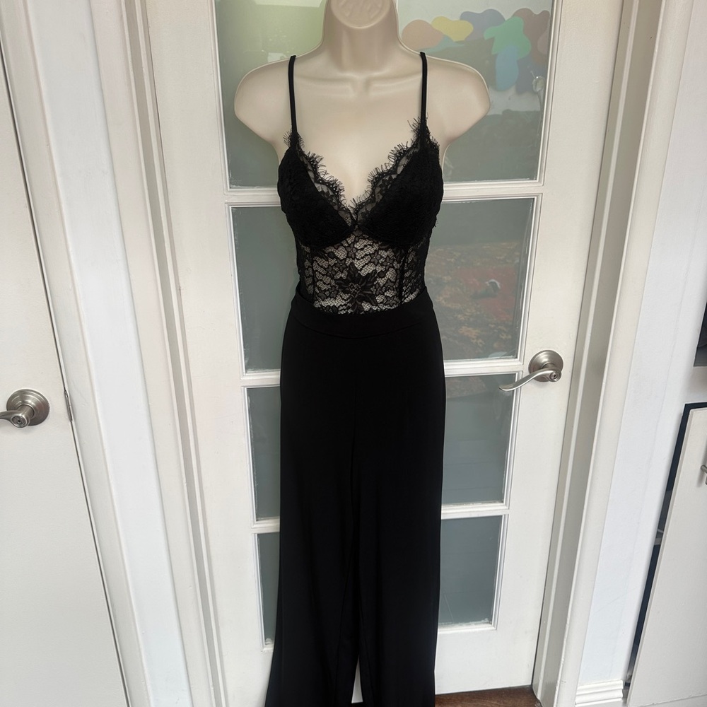 Elegant Black Lace Bodysuit